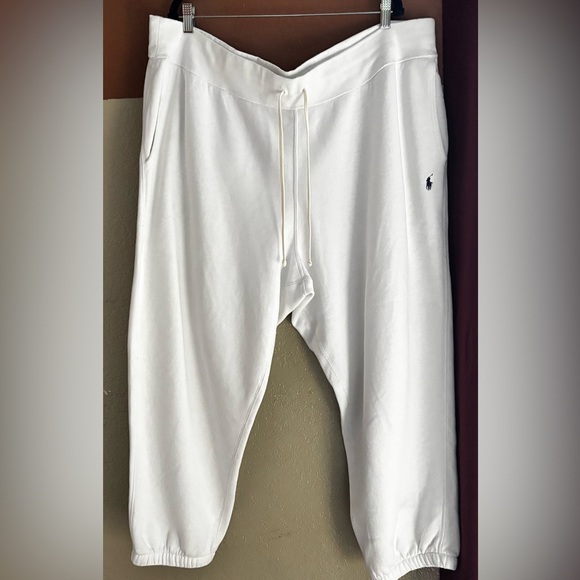 Polo Ralph Lauren Men's White Fleece SweatpantsSize 3XB